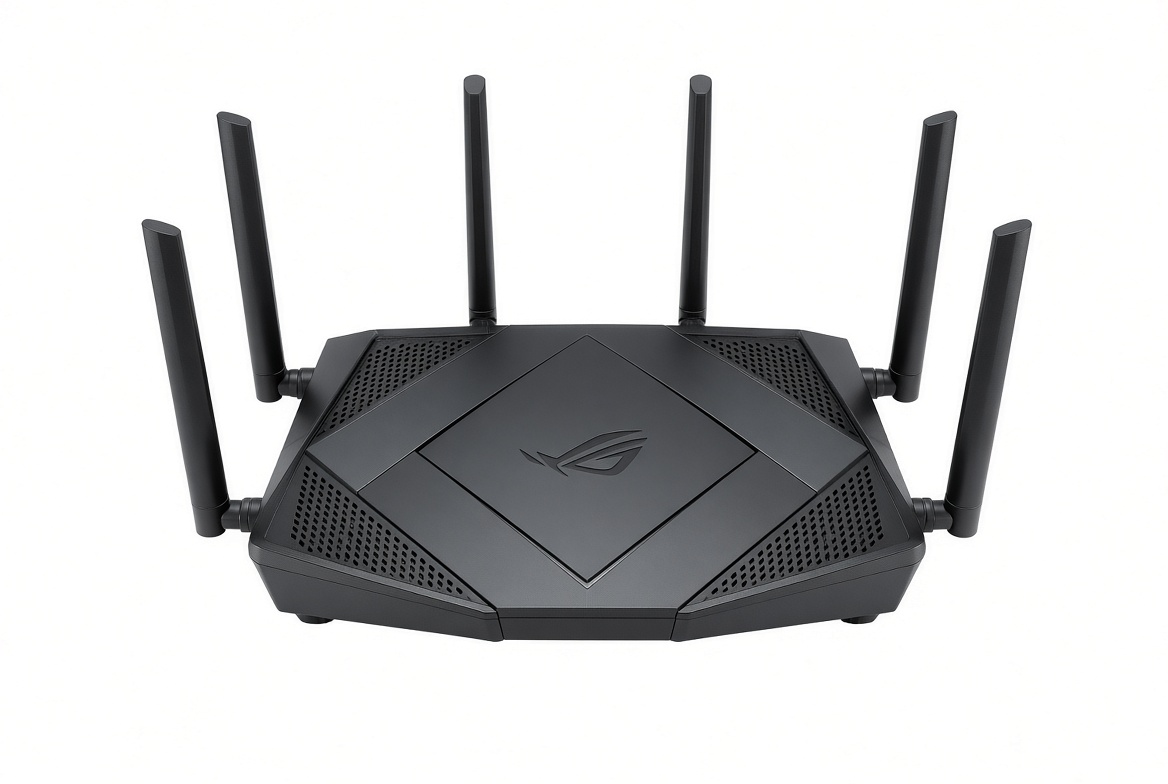 נתב ASUS RT-BE90U WIFI7 BE9400 Tri Band 4x2.5G 6 ANT Mesh