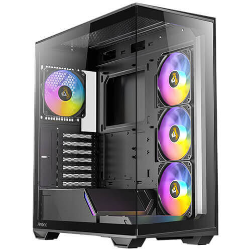 מארז שחור Antec C3 ARGB Mid-Tower ATX 4x ARGB FANS Incl Type-C