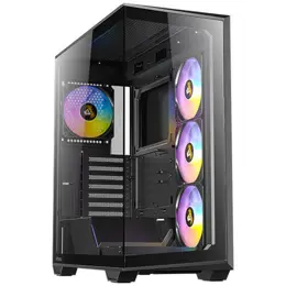 מארז שחור Antec C3 ARGB Mid-Tower ATX 4x ARGB FANS Incl Type-C