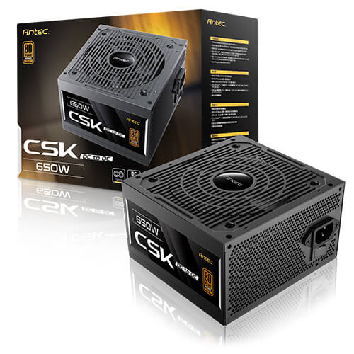 ספק כוח Antec CSK 650DC 650W ATX Non-Modular PSU 80 plus Bronze