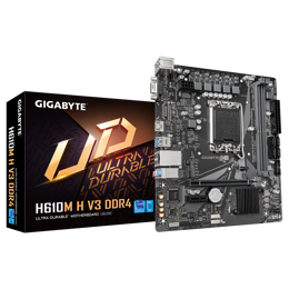 לוח לאינטל דור 12-14 Gigabyte H610M H DDR4 V3 REV1.0 VGA HDMI