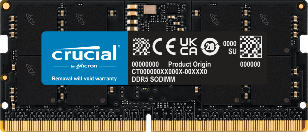 זכרון לנייד Crucial 16GB DDR5-5600 C46 SODIMM