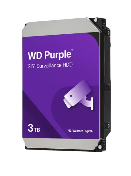 דיסק קשיח פנימי לנייח WD 3TB Purple 5400rpm 128MB 3.5