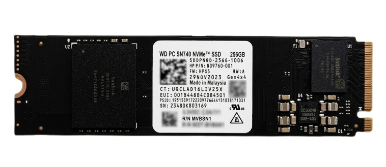 דיסק פנימי WD PC SN740/7100S NVMe SSD 256GB M.2 2280