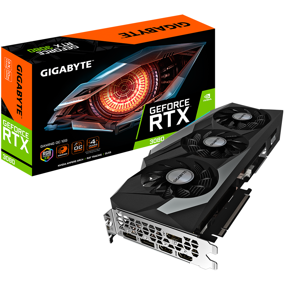 כרטיס מסך Gigabyte GeForce RTX 3080 GAMING OC 10GB