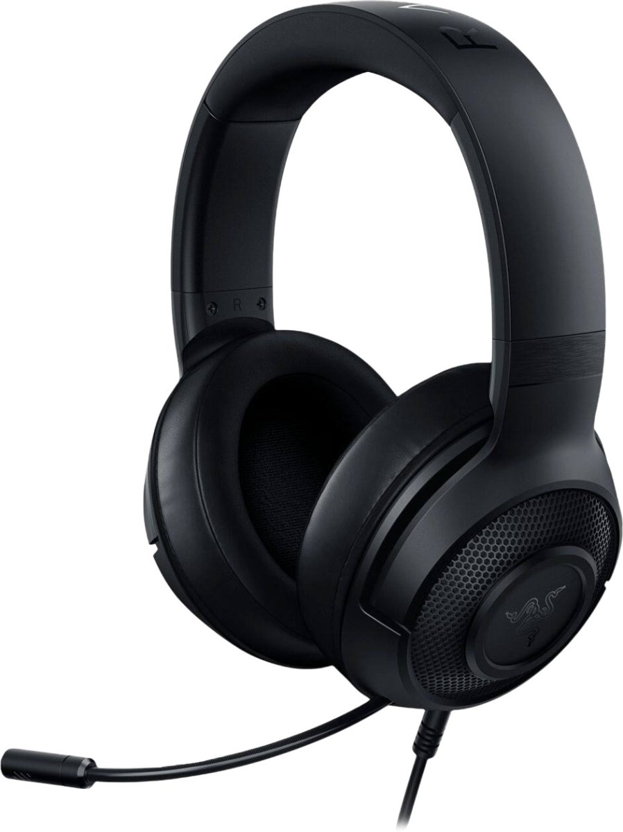 אוזניות גיימינג חוטיות Razer Kraken X Lite עם מיקרופון- צבע שחור