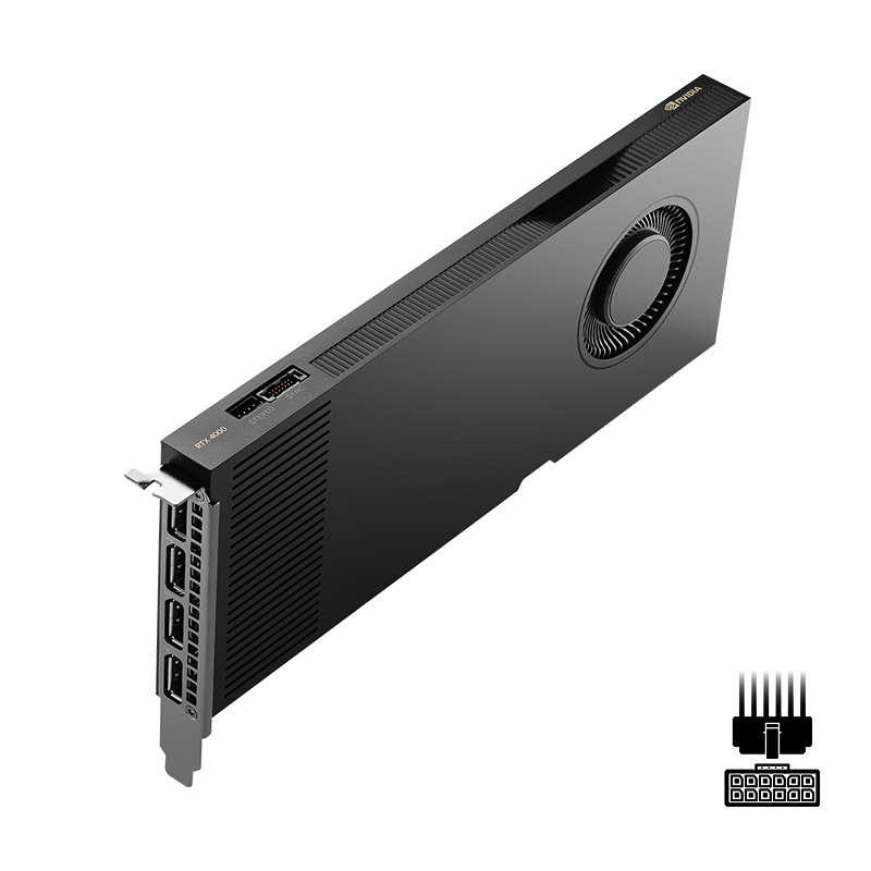 כ.מסך PNY NVIDIA RTX 4000 ADA 20GB 327.6 TFLOPS Tensor Core