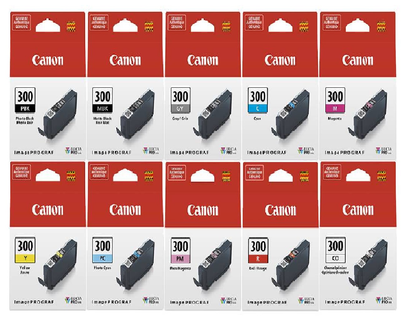 מיכל דיו מקורי קנון אדום כהה Canon PFI-300R