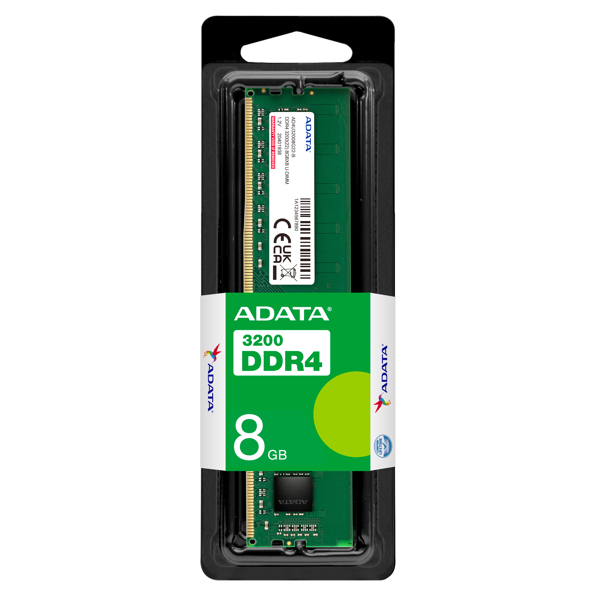 זיכרון לנייח ADATA Premier 8GB DDR4 3200MHz CL22 1.2V UDIMM