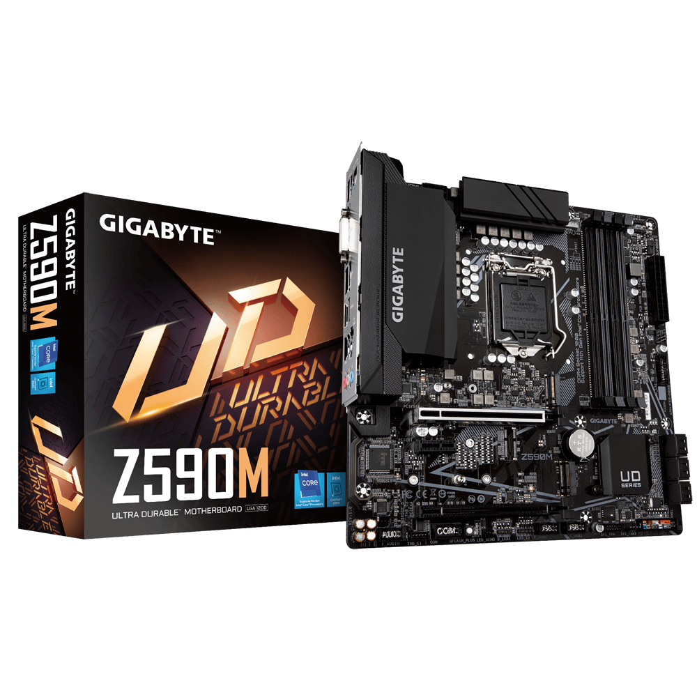 לוח למעבד דור 11 Gigabyte Z590M Micro-Atx lga1200 PCIE4.0X16