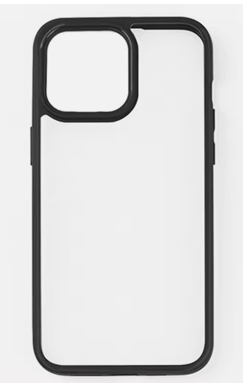 מגן אחורי שקוף חזק לאייפון 11 פרו עם מסגרת כחולה 