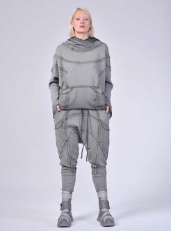 Loose abstract grey pants