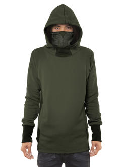 brown ninja cyberpunk hoodie