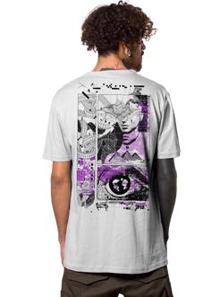 white digital psychedelic t-shirt 