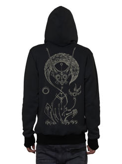 psychedelic-abstract black hoodie