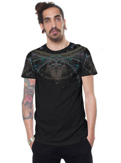 Plazmalab | Plazmalab Man Shirts: Urban & Psychedelic black printed ...