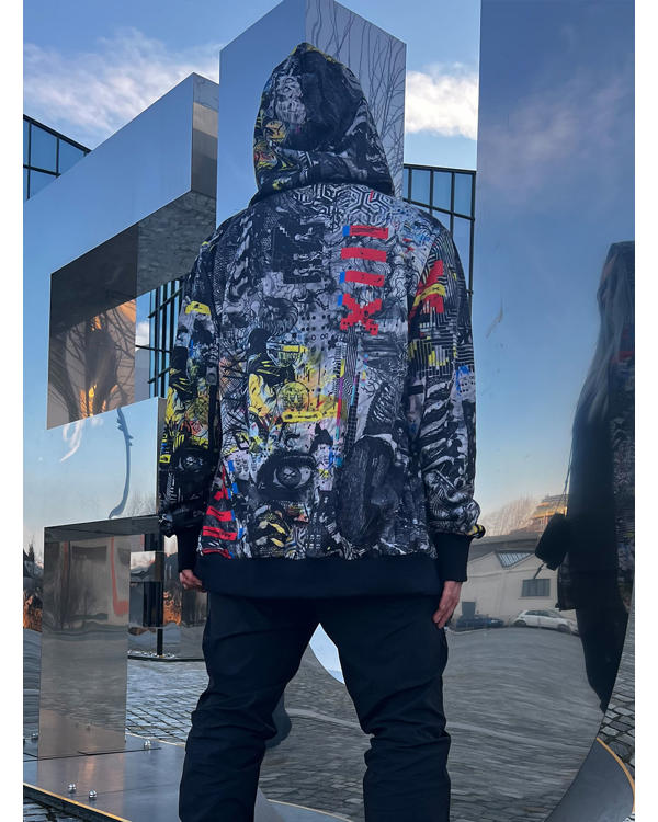 Plazmalab | Glitch Mode urban street hooded sweatshirt