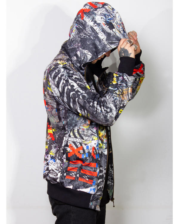 Plazmalab | Glitch Mode urban street hooded sweatshirt