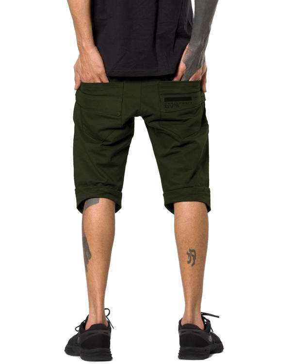 Plazmalab | Hei urban street olive short pants for men