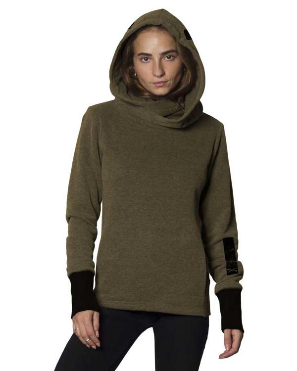 Plazmalab | Urben street style twizy Brown mouline hoodie for women