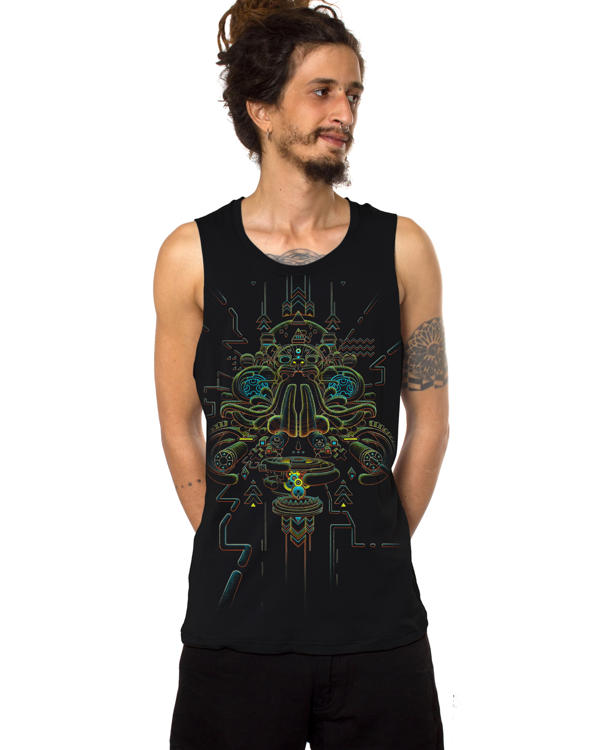 Plazmalab | rave outfits for guys black tank top
