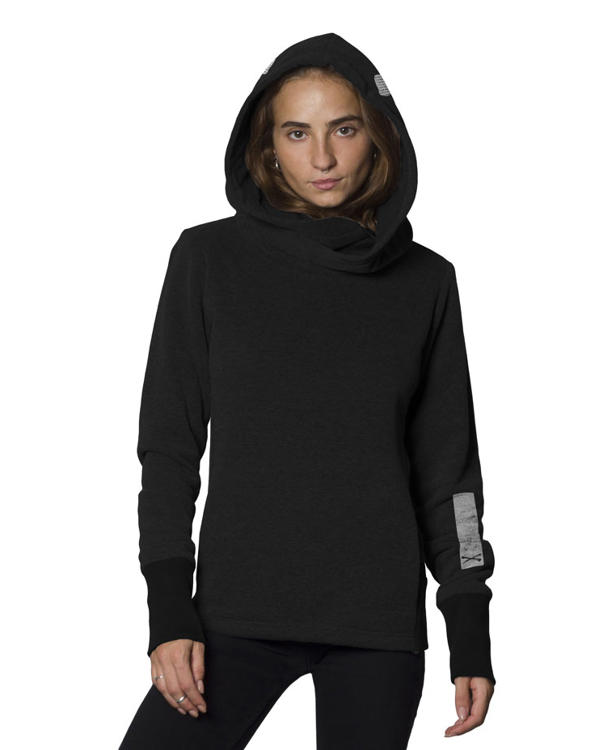 Plazmalab | Urben street style twizy Black hoodie for women