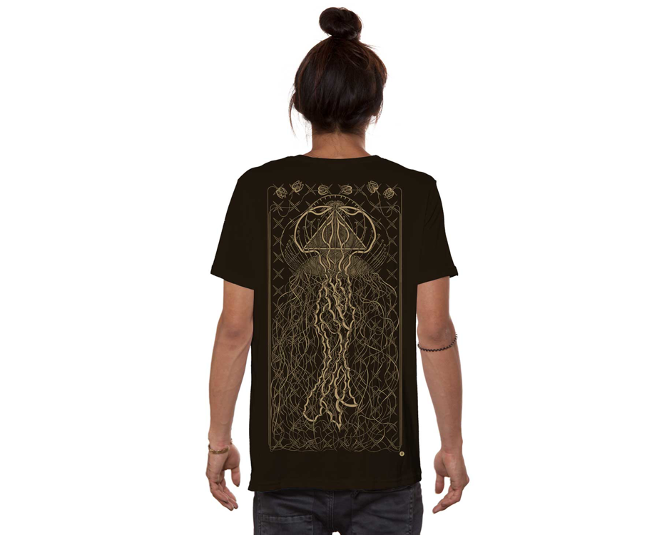 Psychedelic Tahara Dark brown T-shirt for men