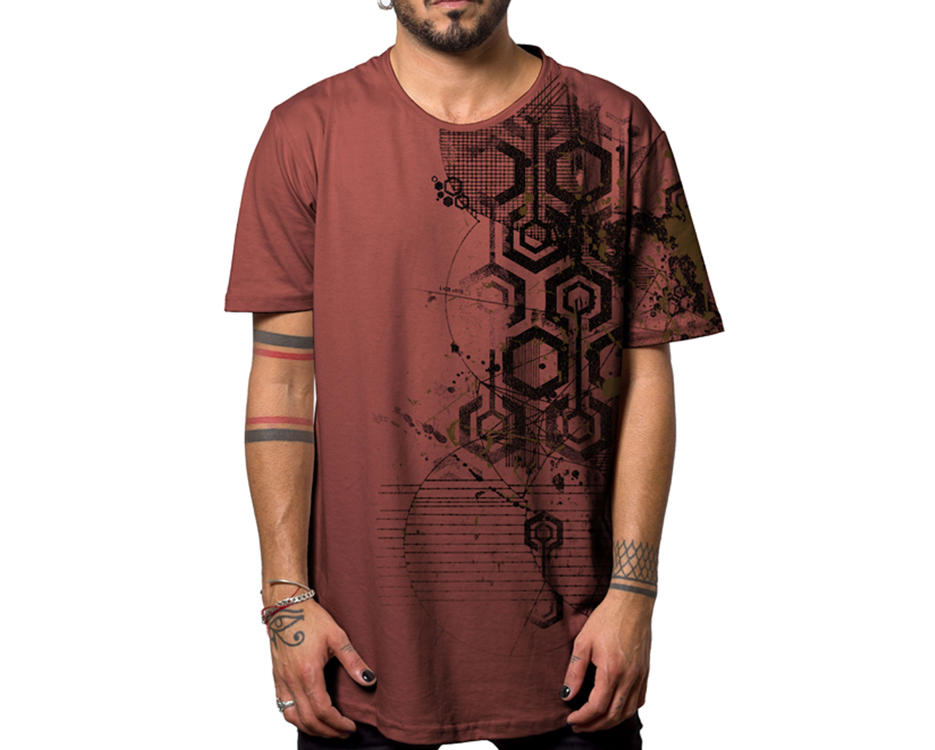 alternative geometric man t-shirt 