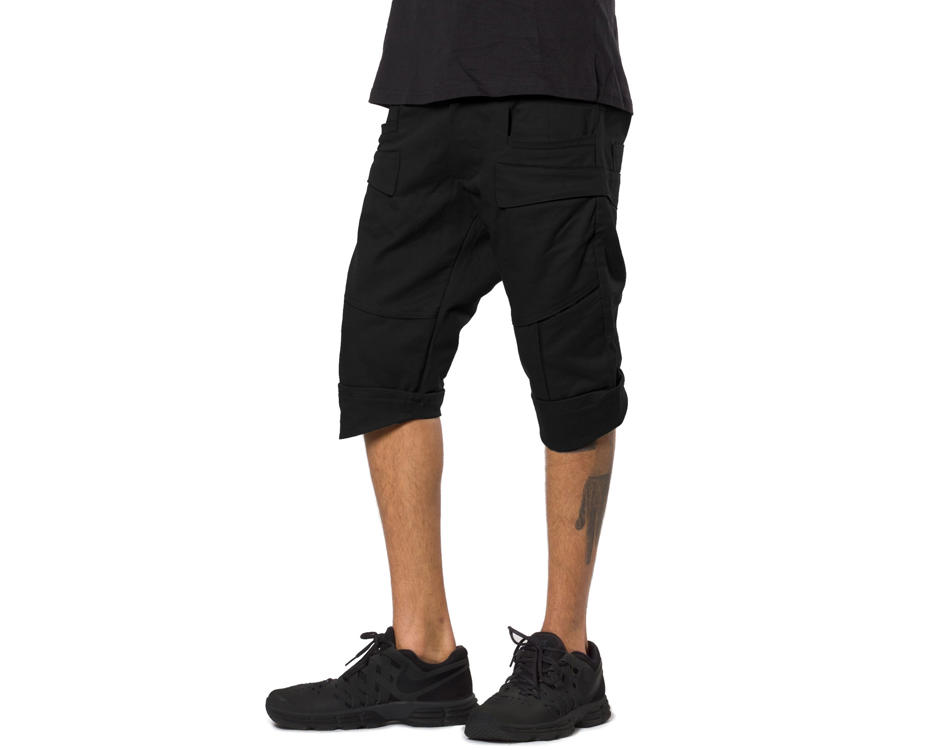 Hei urban street black short pants for men