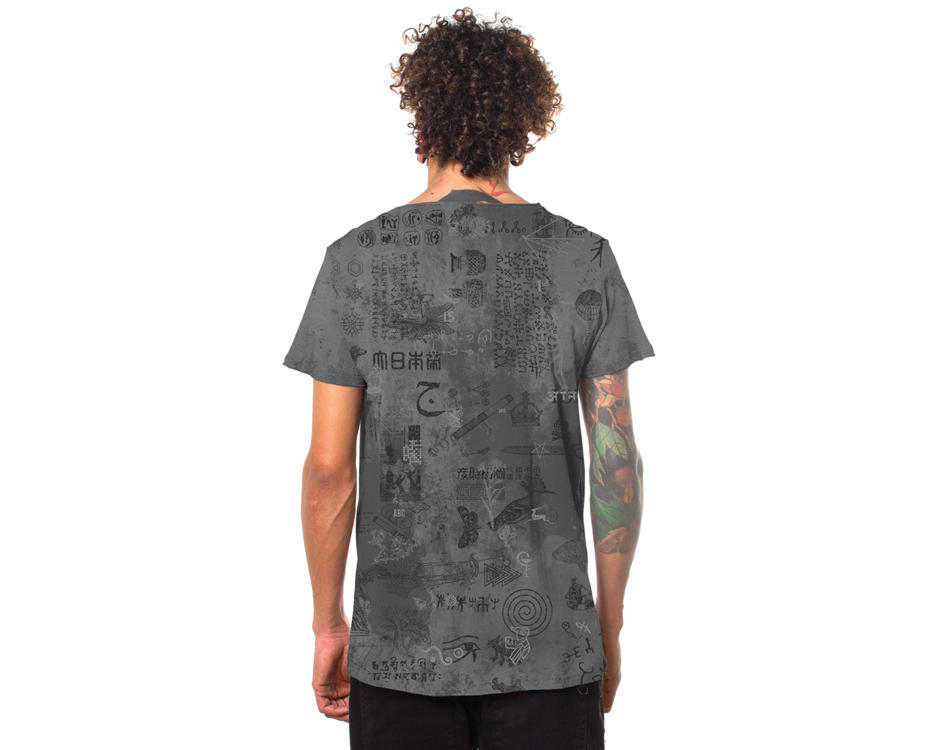abstract rave grey t-shirt