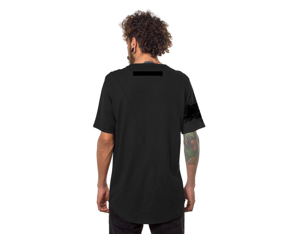 black urban abstract t-shirt