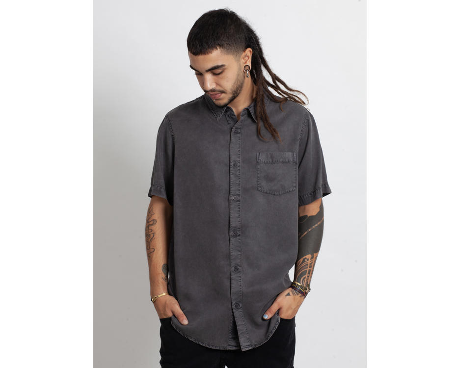 OR BUTTON SHIRT GREY WASH