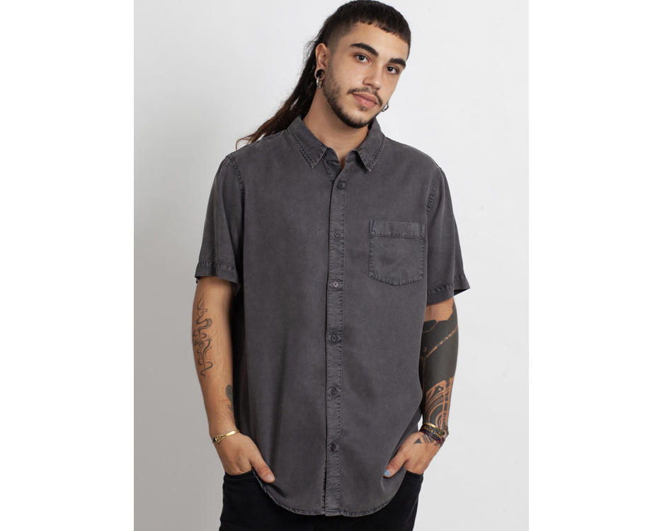 OR BUTTON SHIRT GREY WASH