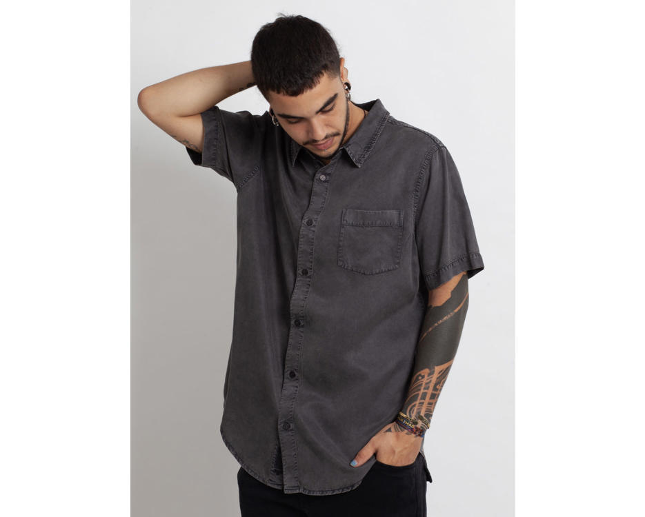 OR BUTTON SHIRT GREY WASH