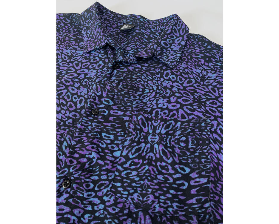Purple Leo Button Shirt 