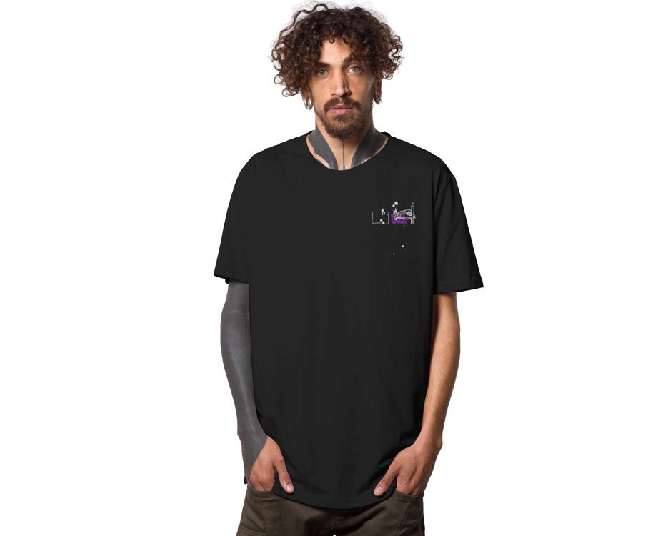 Black digital psychedelic T-Shirt