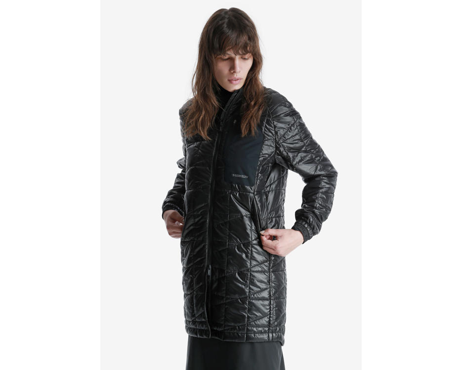 LONG QUILTED JACKET BLACK 