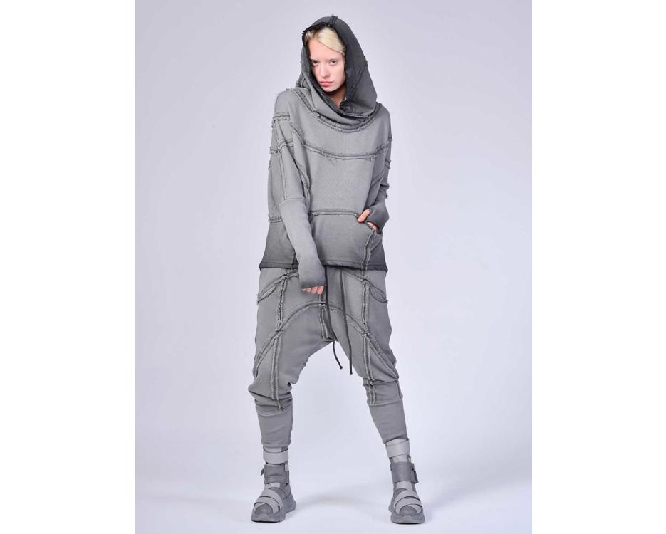 Loose abstract grey pants