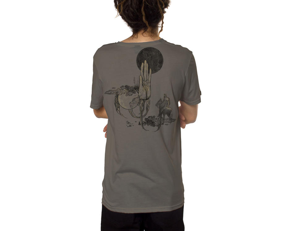 grey tribal rave t-shirt