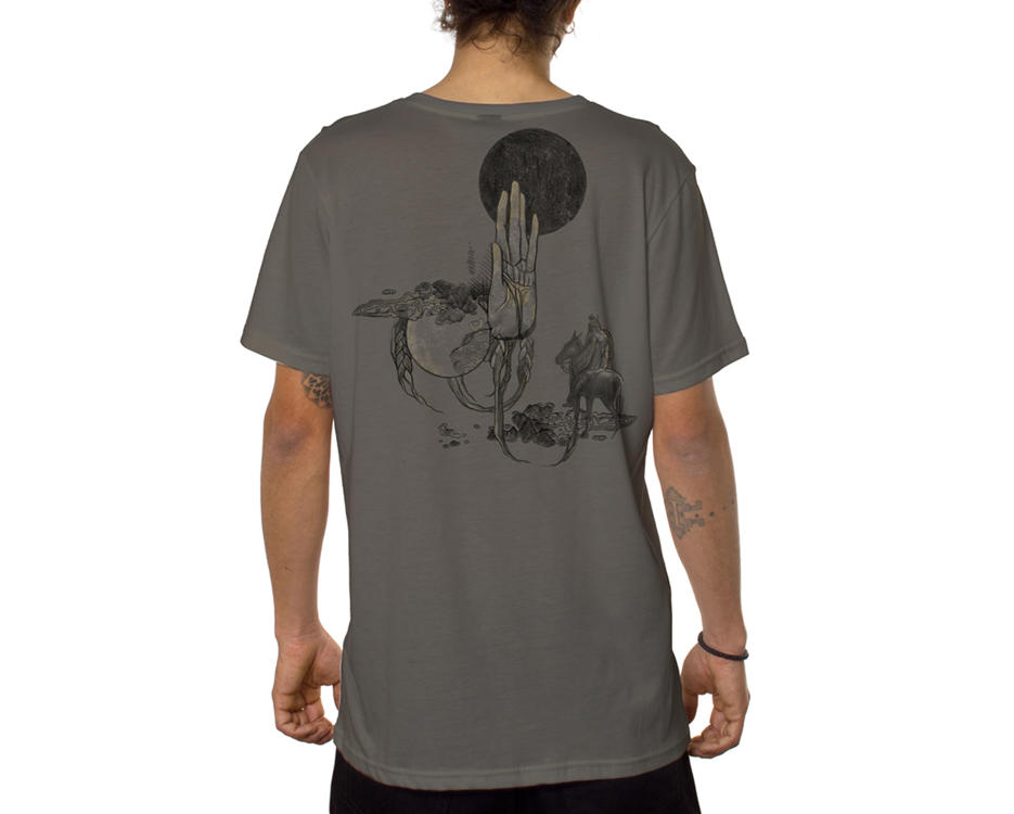 grey tribal rave t-shirt