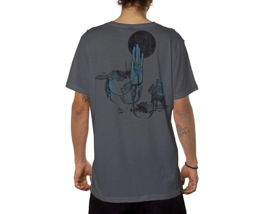 dark grey tribal rave t-shirt