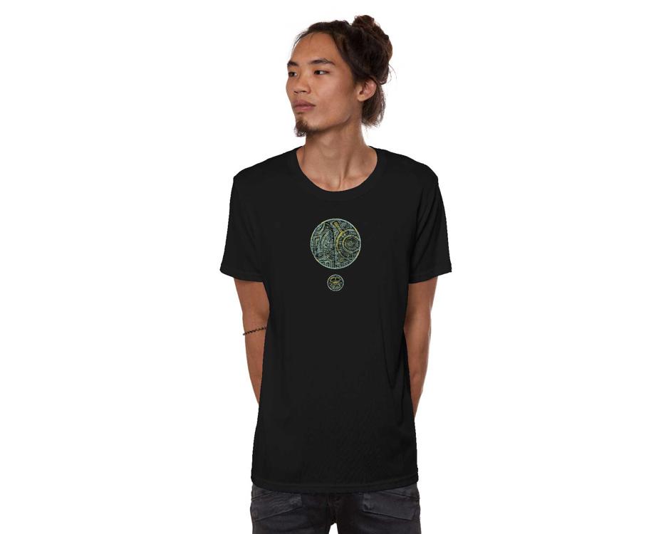 black abstract alternative style man t-shirt 