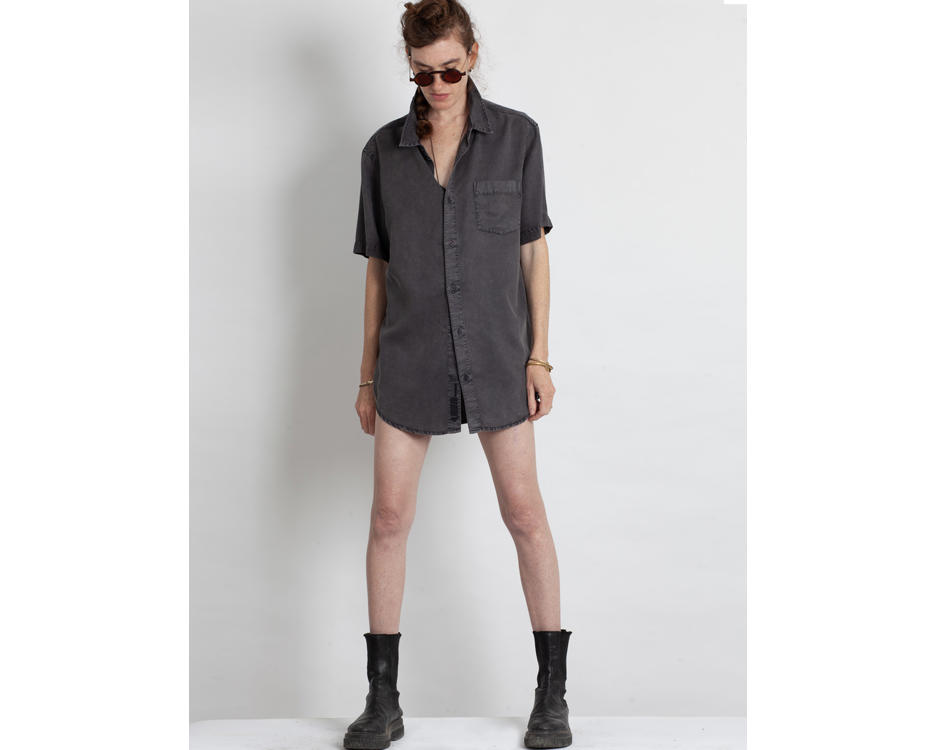 OR BUTTON SHIRT GREY WASH