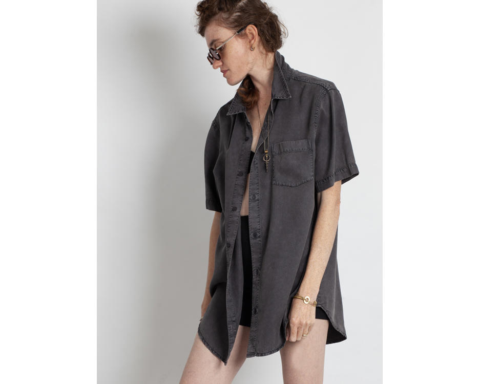 OR BUTTON SHIRT GREY WASH