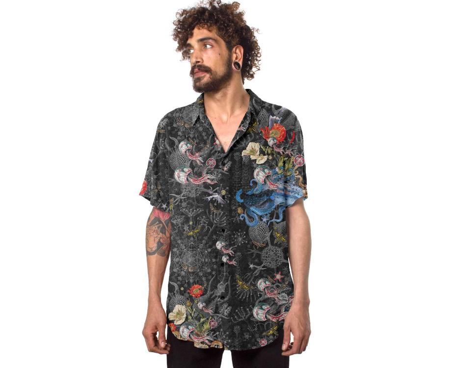 psychedelic buttoned shirt loose fit