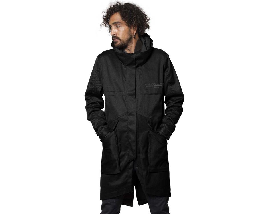 long urban black coat