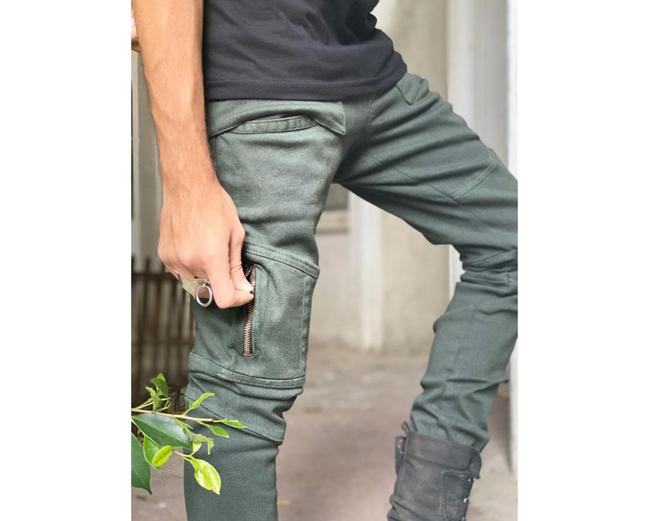Men Olive Pants jeans - party clothing
