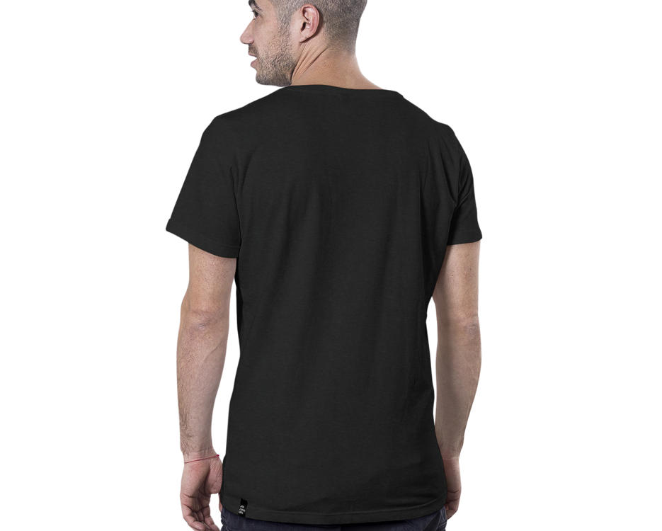 man black t-shirt with a digital ancient Egyptian style print 