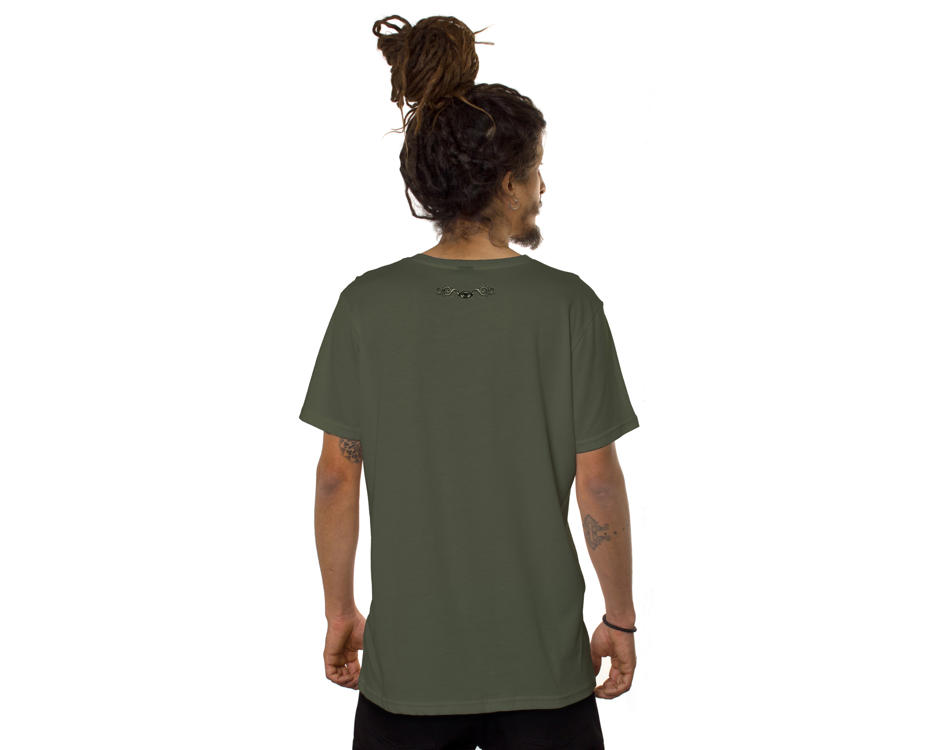 psychedelic olive t-shirt
