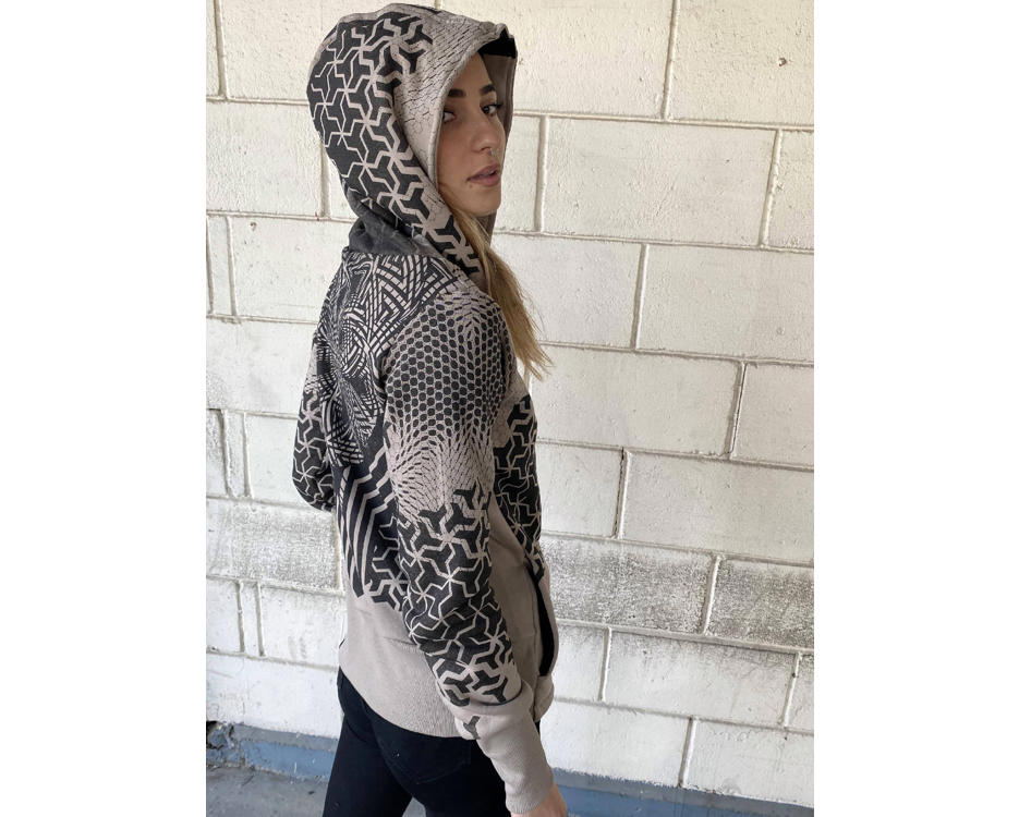 Shuriken rock psychedelic hoodie for women